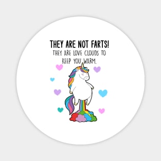 Funny Unicorn Farting Rainbow Magnet